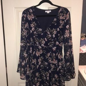 Cherry blossom wrap dress